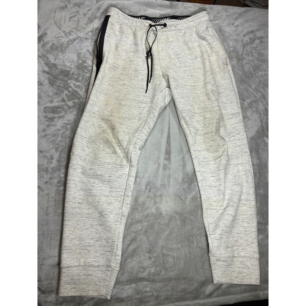 American Eagle Mens Active Flex Space Dye Jogger Pants Grey L Zip Pockets